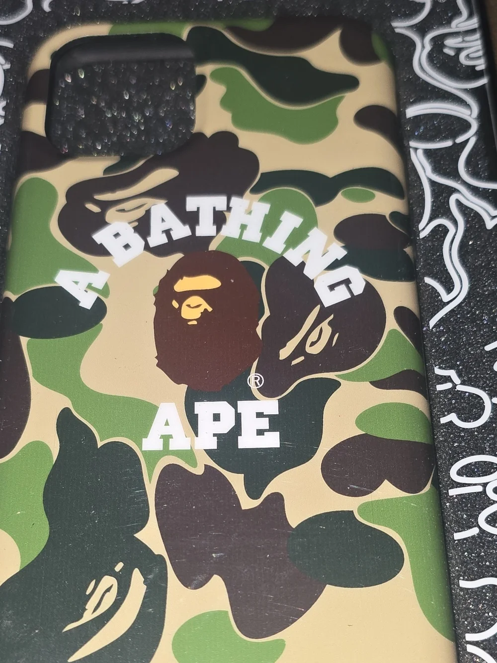 Bape Camo Phone Case in Green, Brown, Black